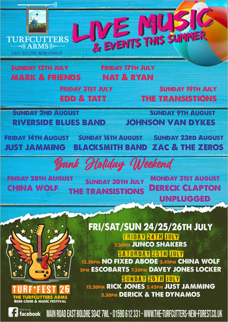 Summer music at the Turfcutters Arms